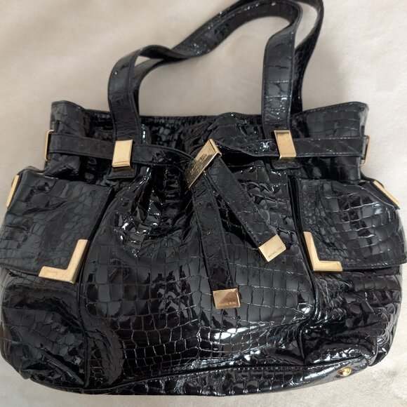 Patent leather black MK purse - Picture 1 of 5